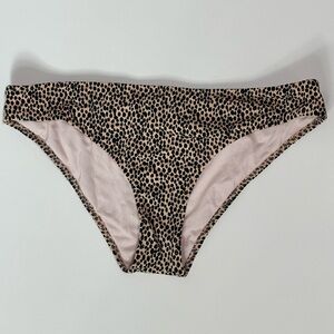 Shade & Shore Bikini Bottom Leopard Print Medium